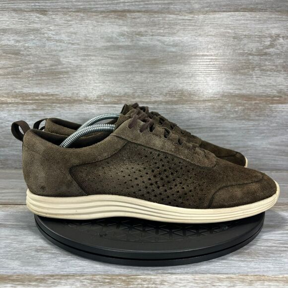 Cole Haan Men's Original Grand Sport Perforated II Suede Sneakers Size 11 - Picture 3 of 9